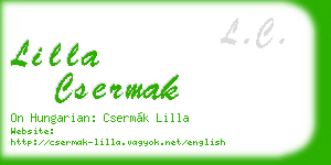 lilla csermak business card